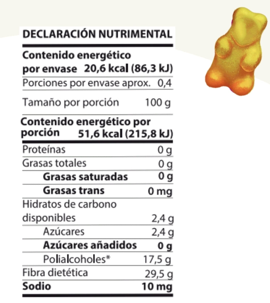 Gusanos Frutales sin chile Veganos sin azúcar.
